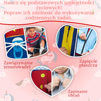 Tablica sensoryczna Montessori „Mądre Rączki” – zabawka edukacyjna dla dzieci 1–4 lata